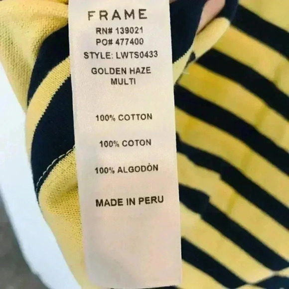 FRAME Striped Lace-Up Tank Top Size Large - Picture 4 of 7